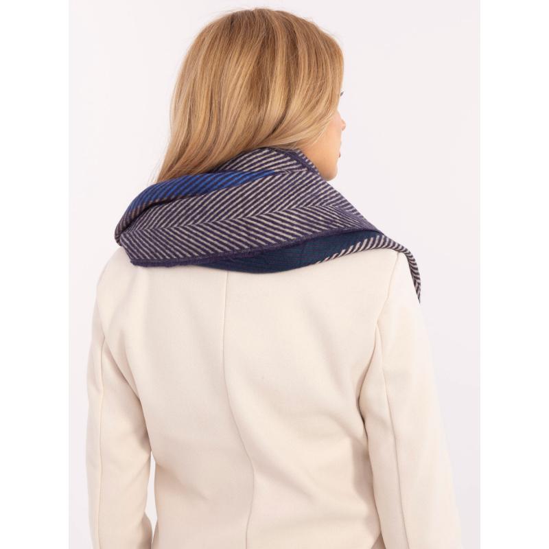Námořnicky modrá pruhovaná dámská zimní šála