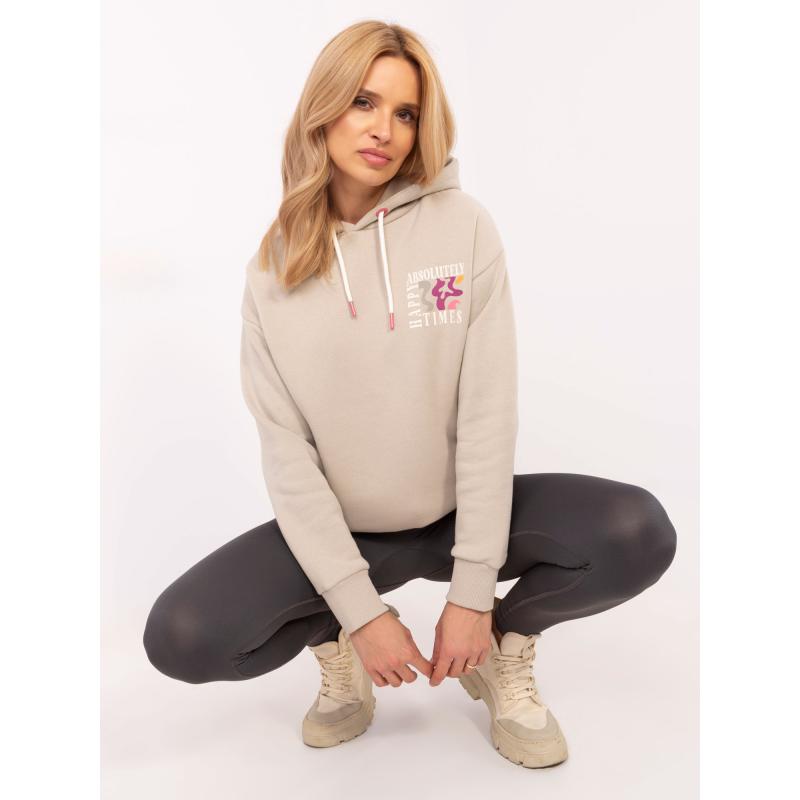 Bézs színű kapucnis pulóver SUBLEVEL