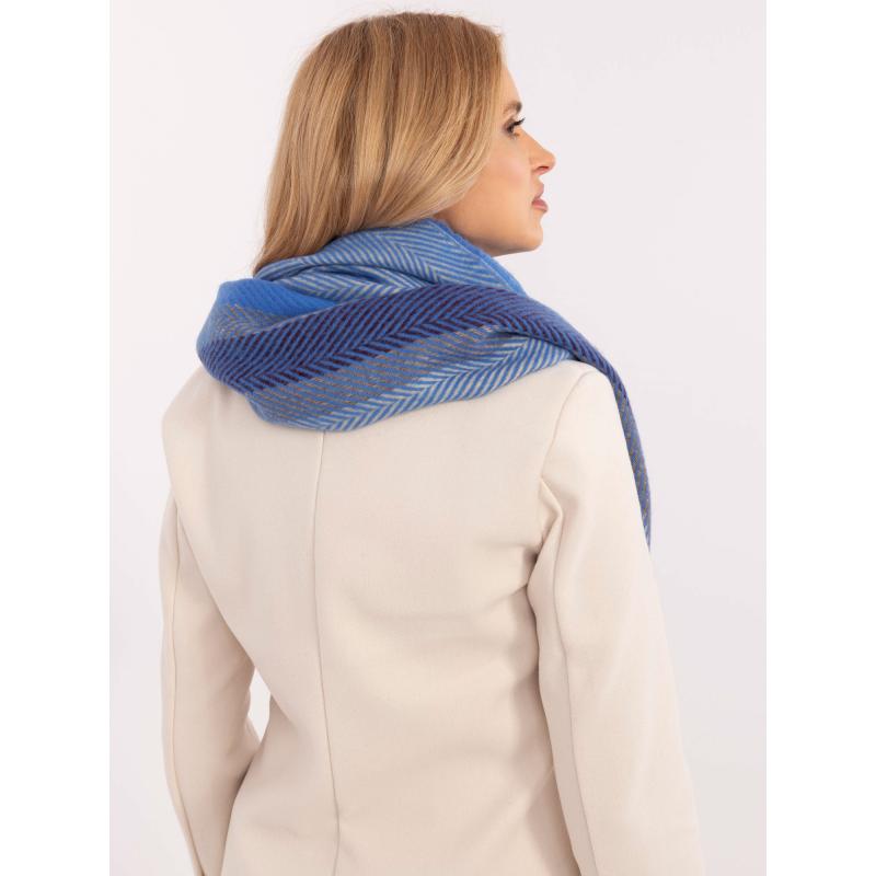 Modrá dámská pruhovaná šála