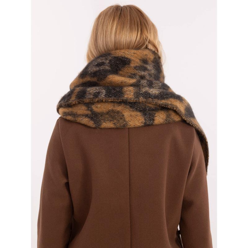 Velbloudí černá dlouhá dámská šála s třásněmi