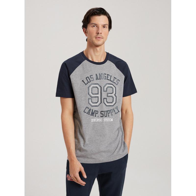 Pánské tričko s potiskem HUMTLEX S1815 - šedý melír