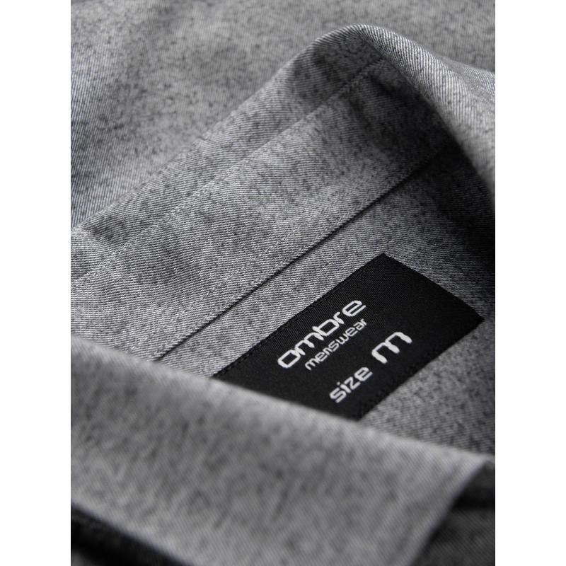 Férfi REGULAR FIT zsebes póló - szürke V3