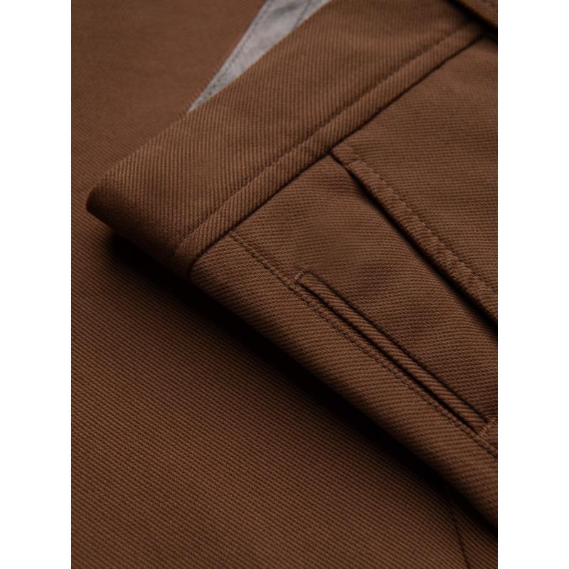 Férfi SLIM FIT chino nadrág finom textúrával - karamell V3 OM-PACP-0190 OM-PACP-0190