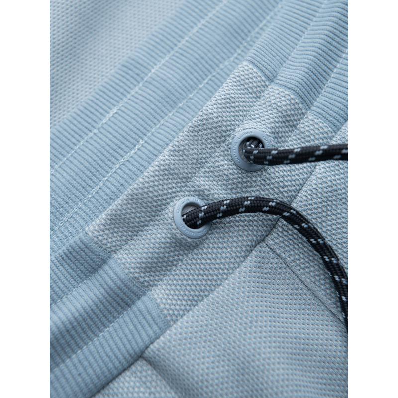 Férfi texturált kötött melegítőnadrág - világoskék V4