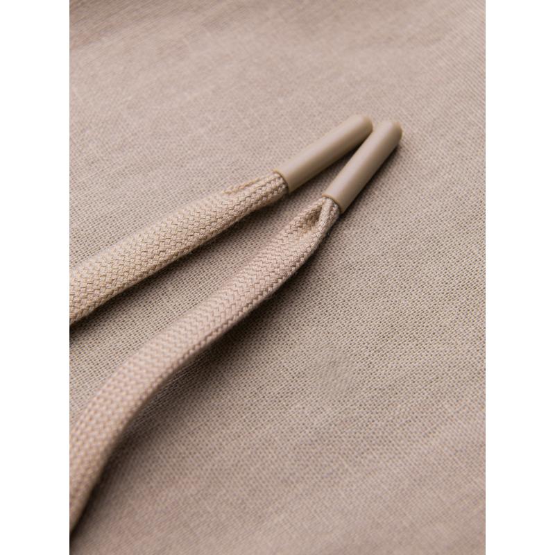 Pánské chino kalhoty z plátěné směsi s ohrnutou nohavicí - světle hnědé V3 OM-PACP-0198