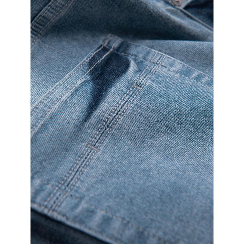 Pánske džínsové šortky s jemným praním - svetlomodré V1 OM-SRDS-0145