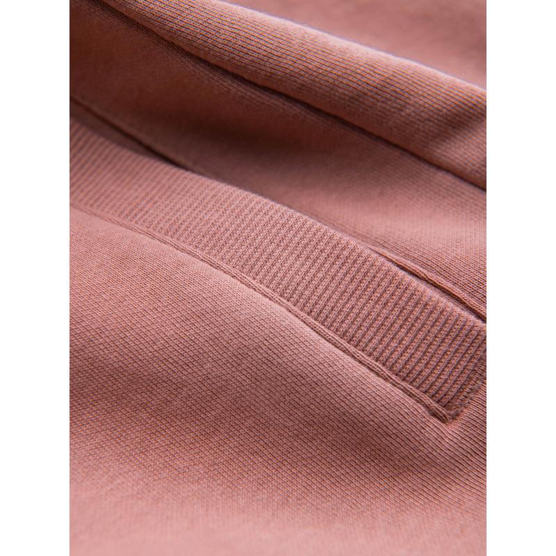 Pánské bavlněné teplákové kraťasy BASIC - tmavě růžové V4 OM-SRBS-0149