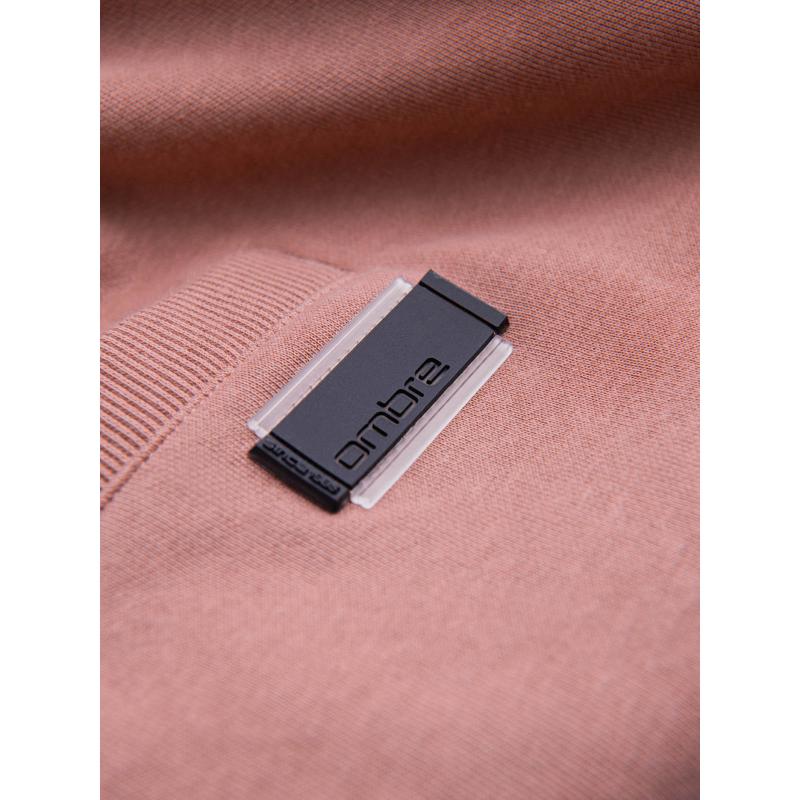 Pánské bavlněné teplákové kraťasy BASIC - tmavě růžové V4 OM-SRBS-0149