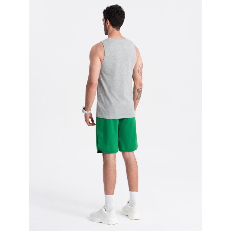 Pánské bavlněné tílko BASIC - šedý melír V2