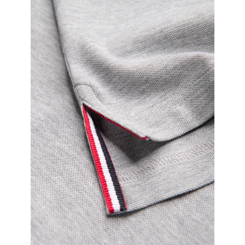 Férfi pólóing színes akcentussal - szürke melange V1 OM-POSS-0105