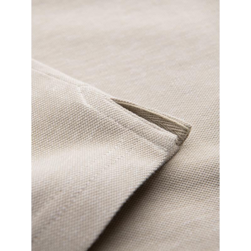 Pánska melanžová polokošeľa s pruhovaným golierom - piesková V4 OM-POSS-0109