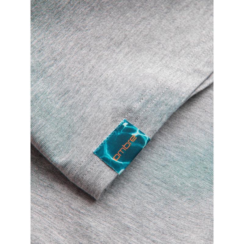 Pánské bavlněné tílko s potiskem Summer Vibe - šedý melír V3