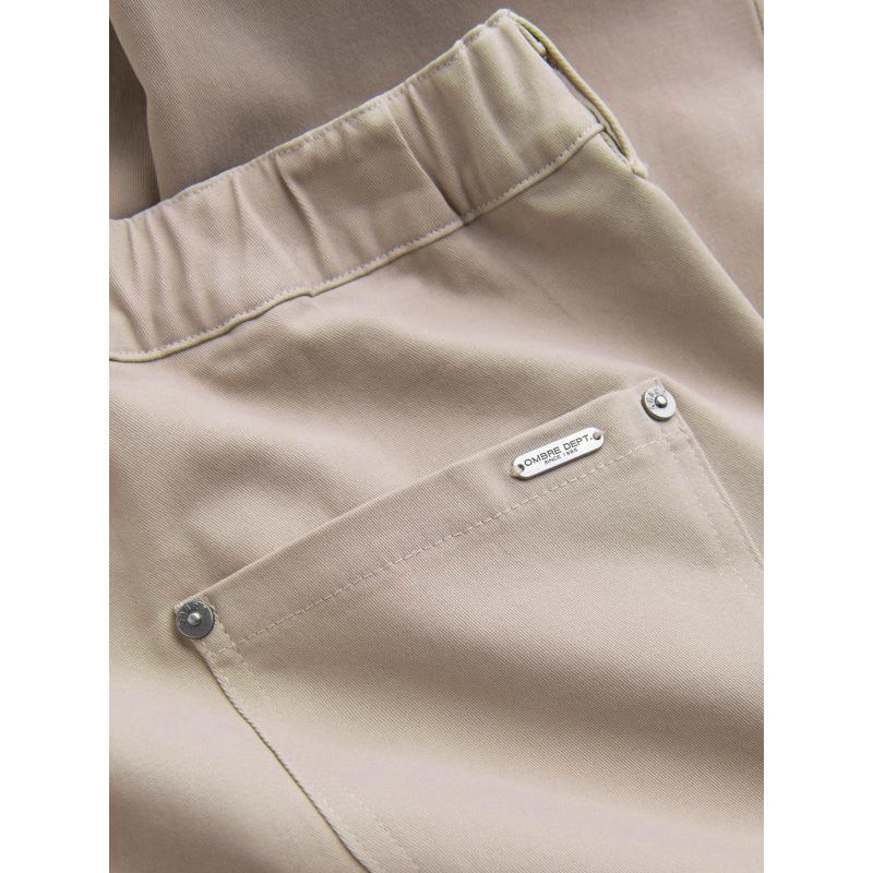 Férfi egyenes szárú cargo nadrág csíkos zsebekkel - homok V2 OM-PACG-0197 OM-PACG-0197