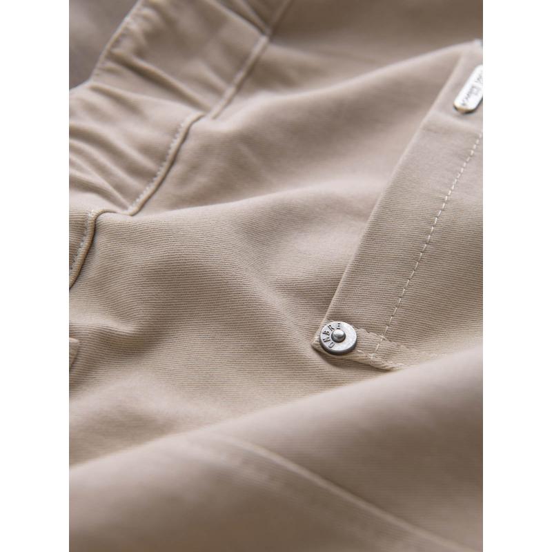 Férfi egyenes szárú cargo nadrág csíkos zsebekkel - homok V2 OM-PACG-0197 OM-PACG-0197