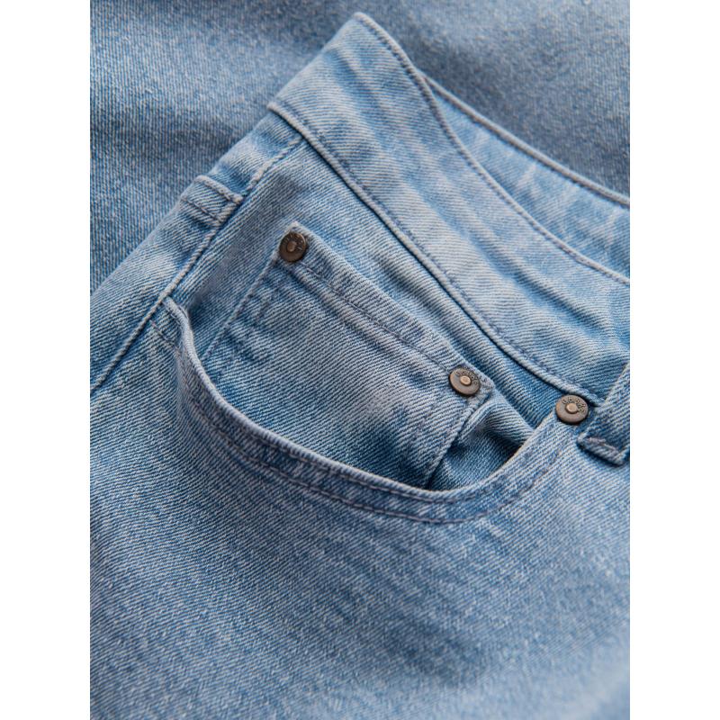 Pánské džínové kalhoty CARROT FIT s jemným odřením - světle modré V2 OM-PADP-0162