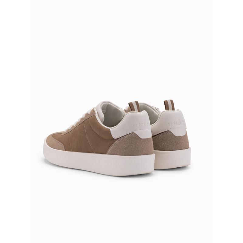 Férfi old-school cipő vastag talppal – világosbarna V1 OM-FOSL-0170