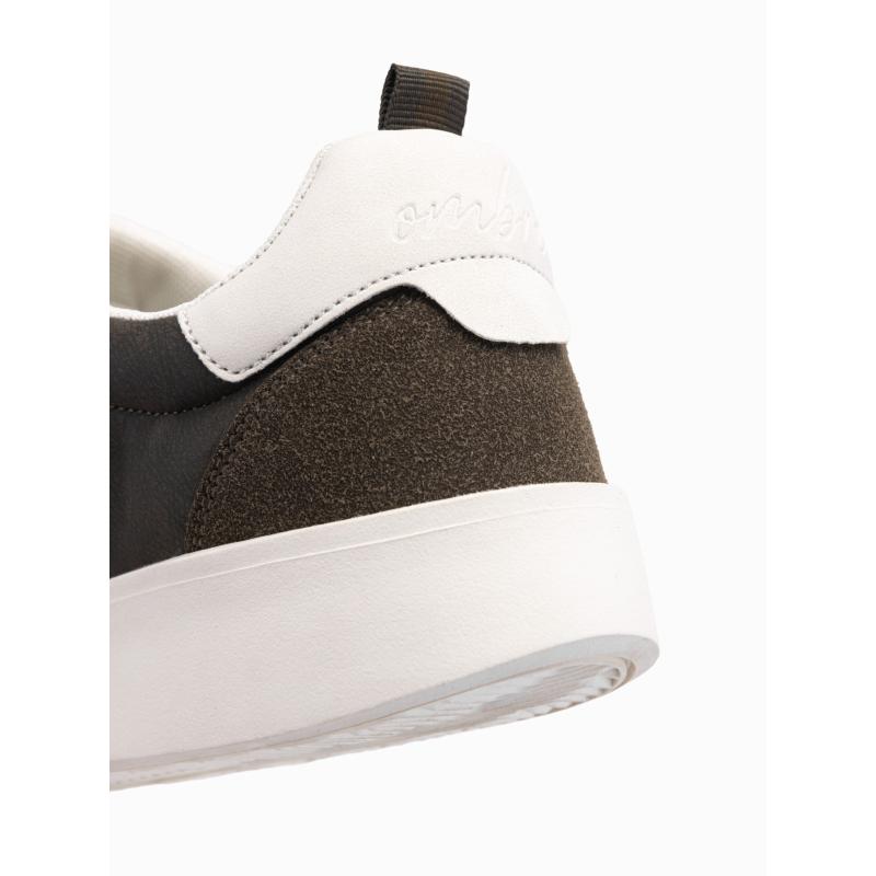 Férfi old-school cipő vastag talppal – sötétbarna V3 OM-FOSL-0170