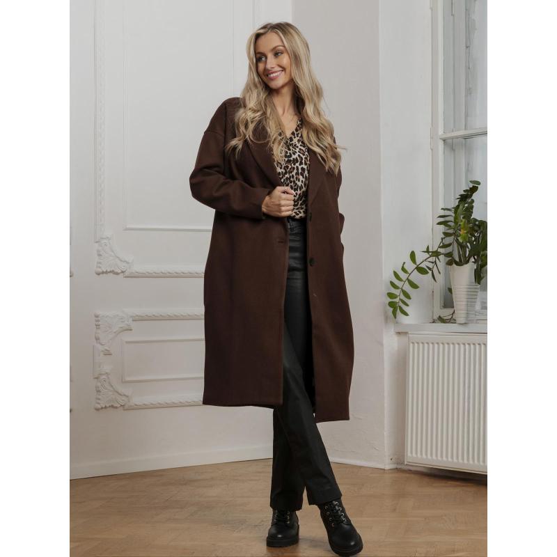 Női kabát CLR036 - sötétbarna