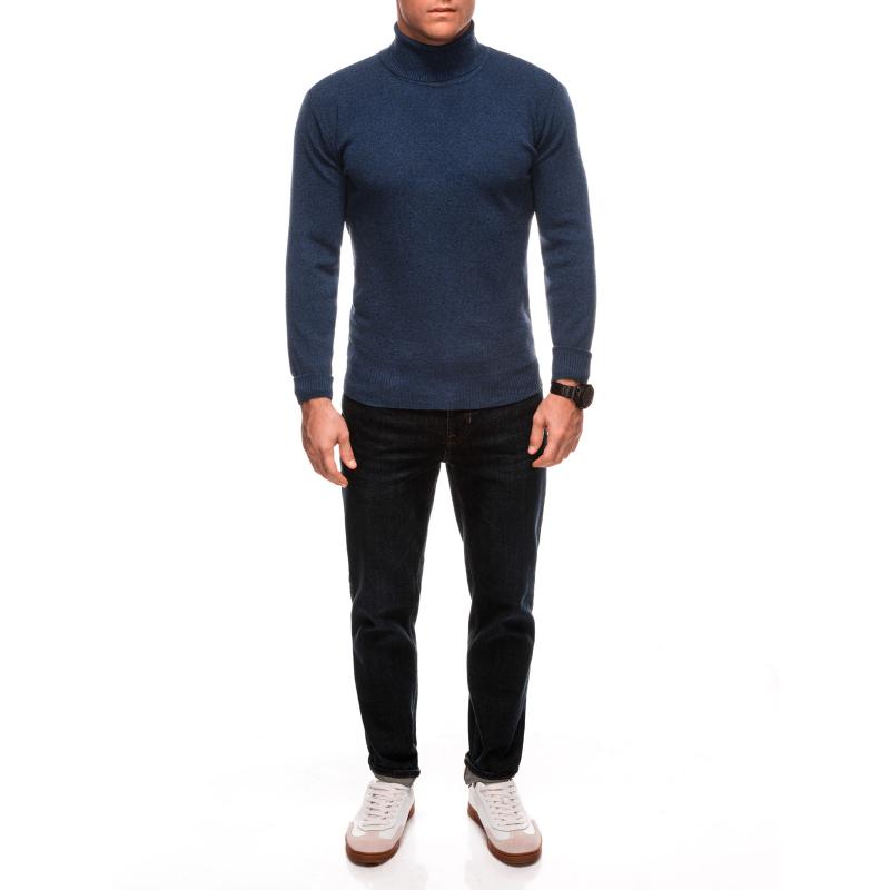 Pánský svetr s rolákem 250E - tmavě modrý