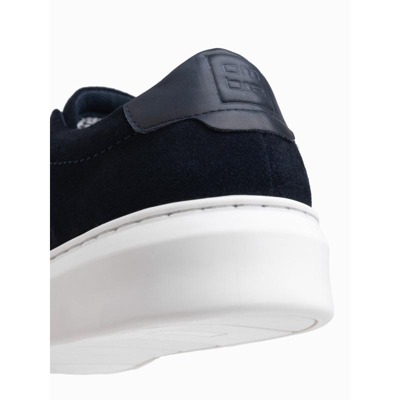 Klasické pánské měkké semišové tenisky – tmavě modré V4 OM-FOCS-0163