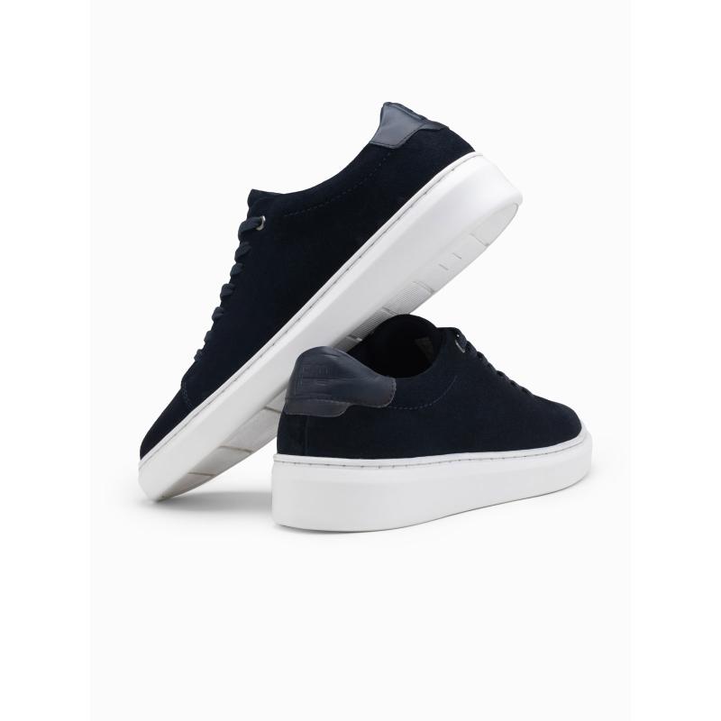 Klasické pánské měkké semišové tenisky – tmavě modré V4 OM-FOCS-0163