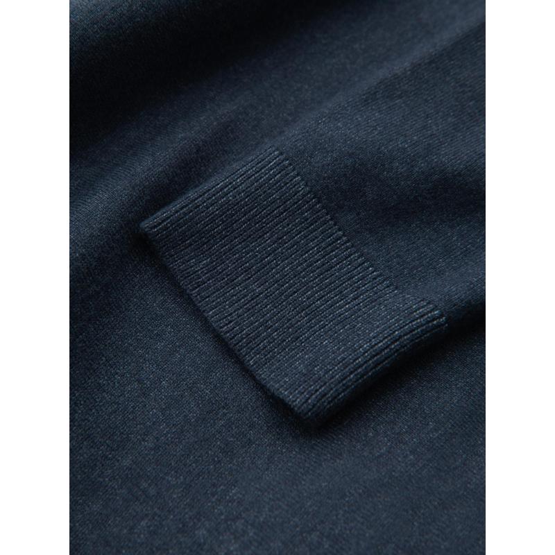 Férfi kötött, mintás RELAXED FIT pulóver - sötétkék V1