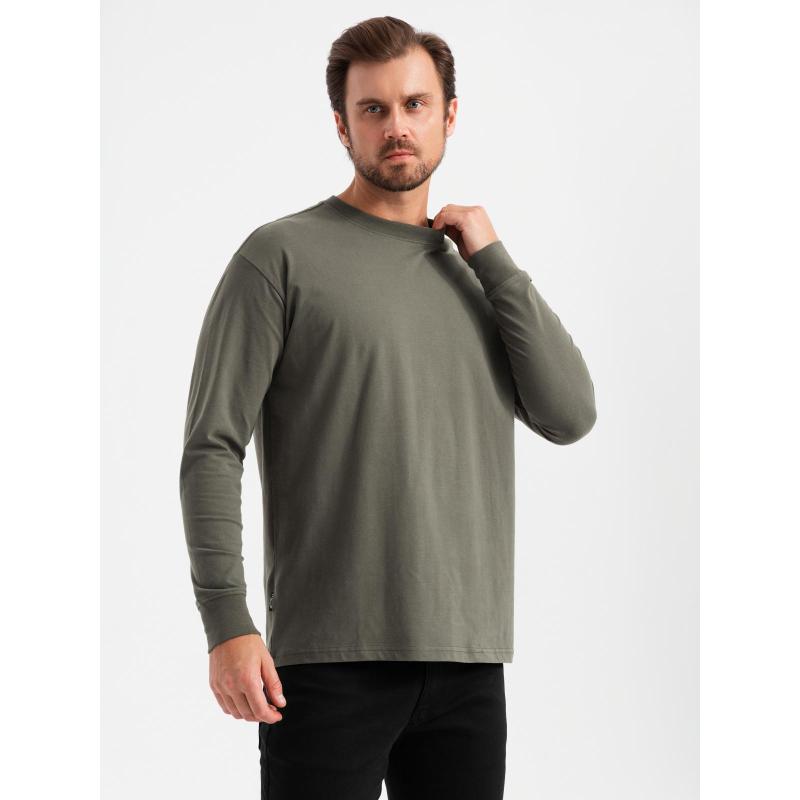 Pánský dlouhý rukáv s polo límcem na zip - černý V8