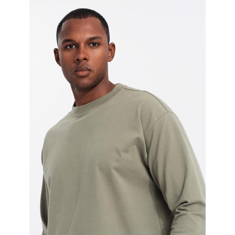 Pánský dlouhý rukáv s polo límcem na zip - černý V8