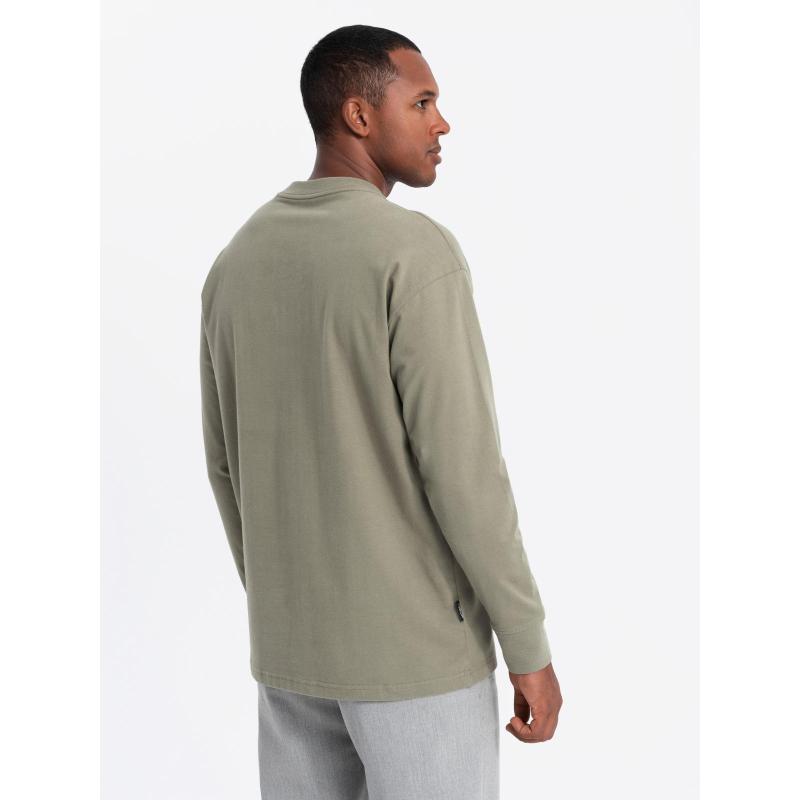 Pánský dlouhý rukáv s polo límcem na zip - černý V8