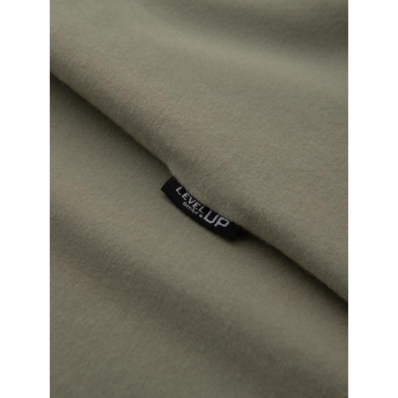 Pánský dlouhý rukáv s polo límcem na zip - černý V8