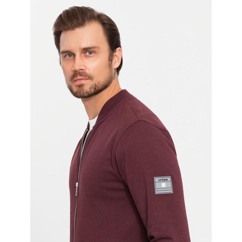 Férfi strukturált kötött pulóver pólógallérral - grafit színű V1