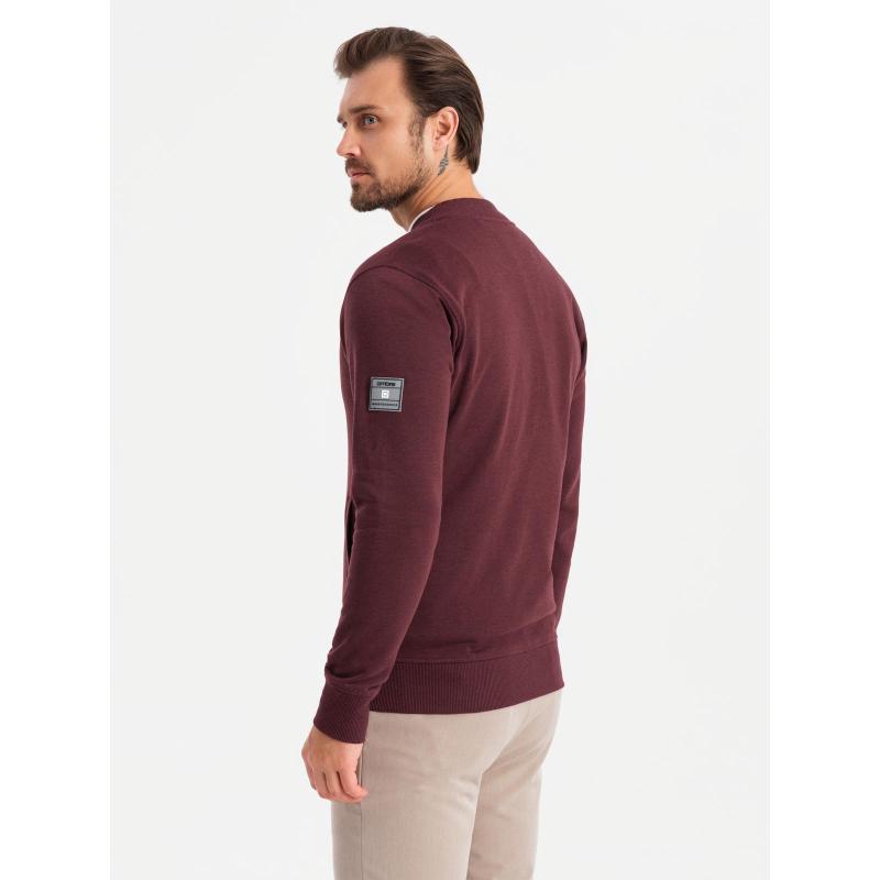 Férfi strukturált kötött pulóver pólógallérral - grafit színű V1