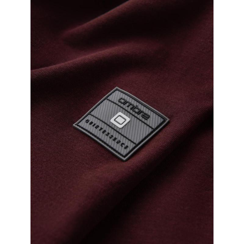 Férfi strukturált kötött pulóver pólógallérral - grafit színű V1