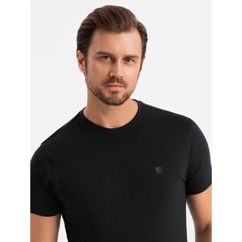 Pánske trojfarebné bavlnené tričko - biele a tmavomodré V3