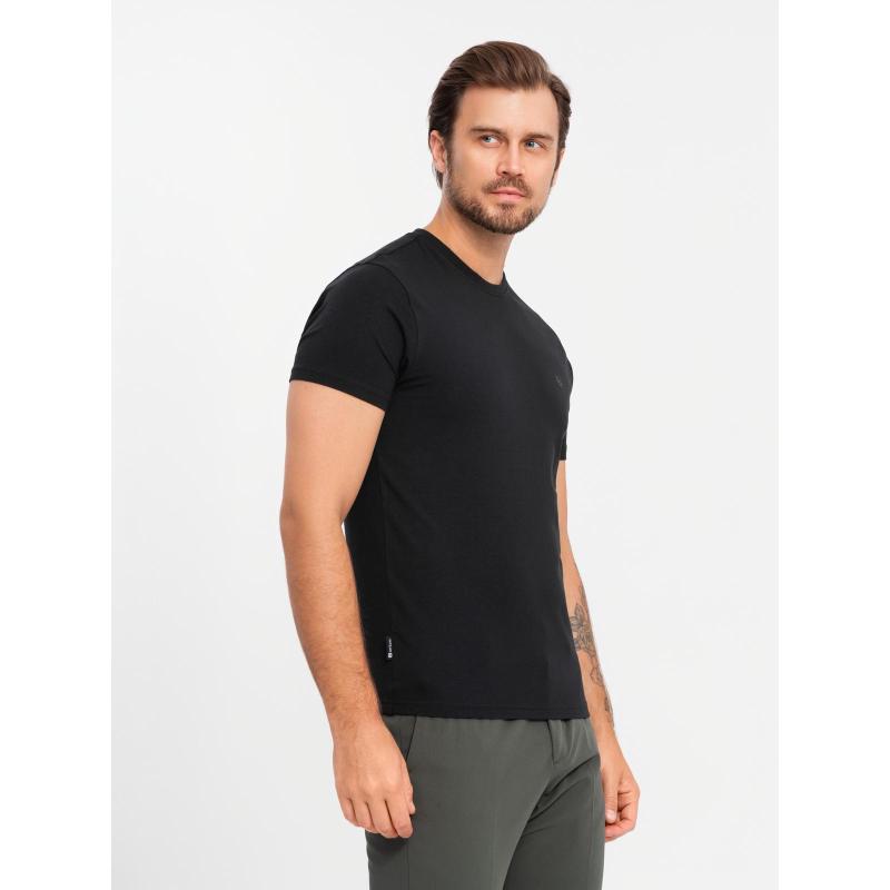 Pánske trojfarebné bavlnené tričko - biele a tmavomodré V3