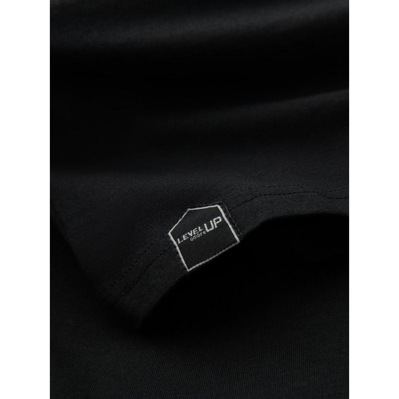 Longsleeve męski z nadrukiem - czarny V1