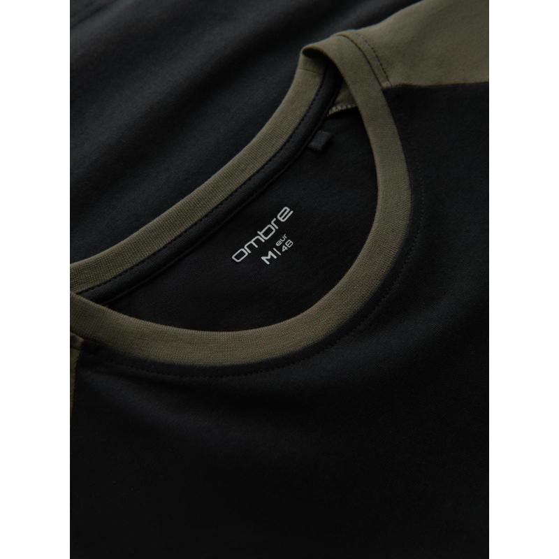 Longsleeve męski z nadrukiem - czarny V1