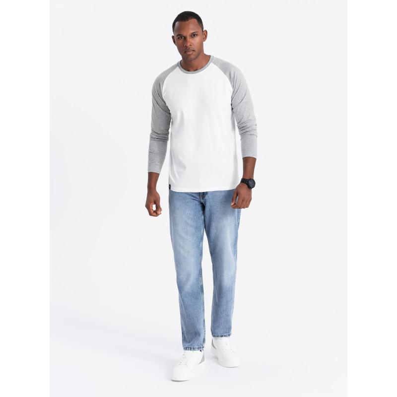 Longsleeve męski z nadrukiem - czarny V1