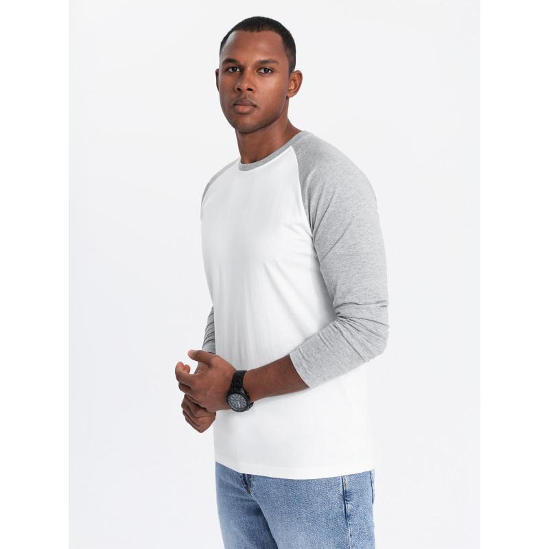 Longsleeve męski z nadrukiem - czarny V1