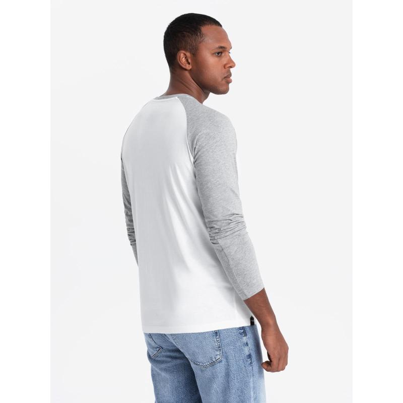 Longsleeve męski z nadrukiem - czarny V1