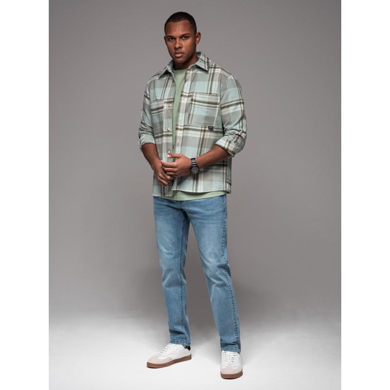 Pánské džínové kalhoty STRAIGHT LEG - černé V1 OM-PADP-0133