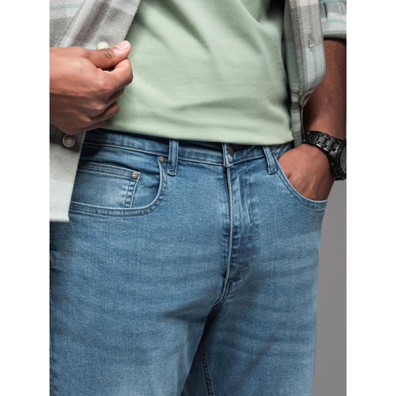 Pánské džínové kalhoty STRAIGHT LEG - černé V1 OM-PADP-0133