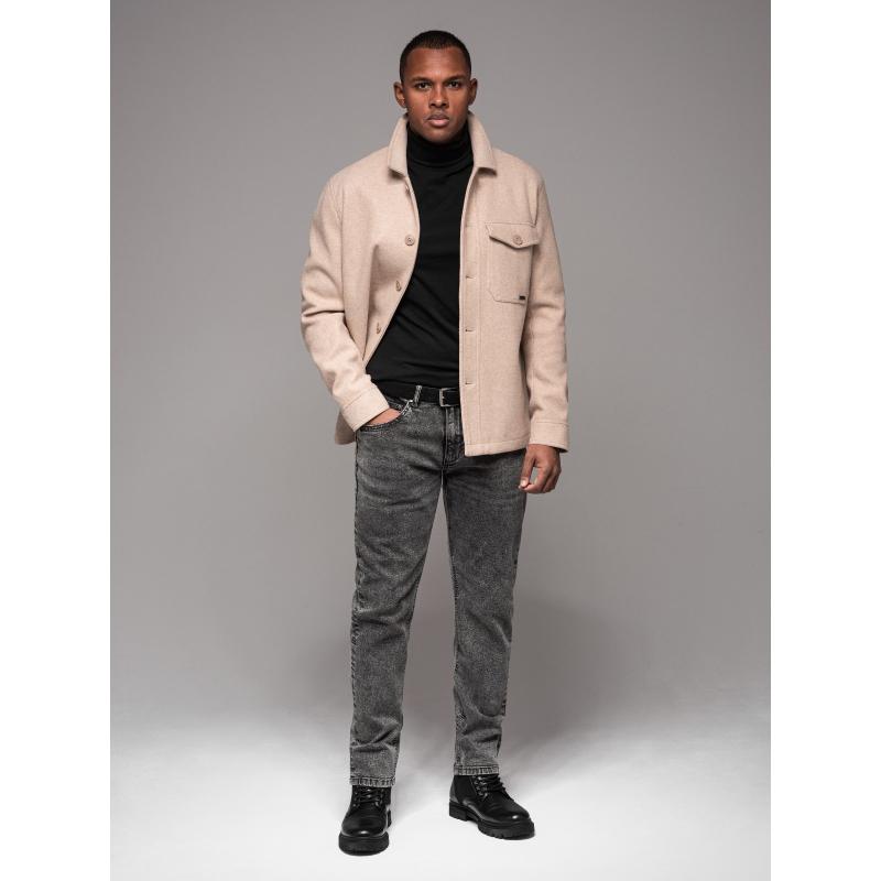 Pánské džínové kalhoty STRAIGHT LEG - černé V1 OM-PADP-0133