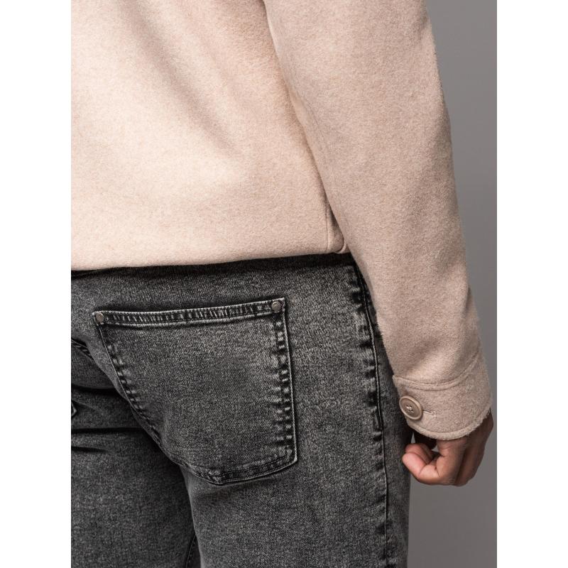 Pánské džínové kalhoty STRAIGHT LEG - černé V1 OM-PADP-0133