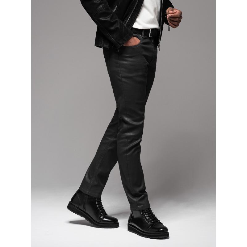 Pánské džínové kalhoty STRAIGHT LEG - černé V1 OM-PADP-0133