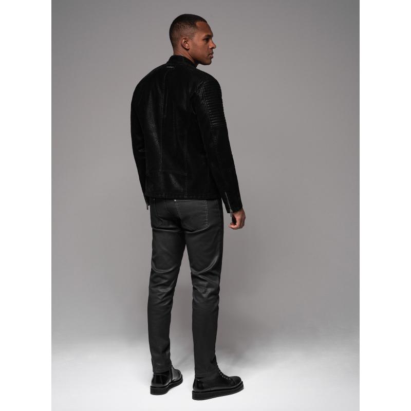 Pánské džínové kalhoty STRAIGHT LEG - černé V1 OM-PADP-0133