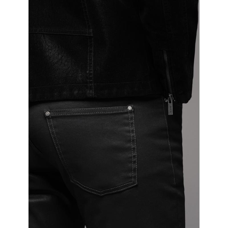 Pánské džínové kalhoty STRAIGHT LEG - černé V1 OM-PADP-0133