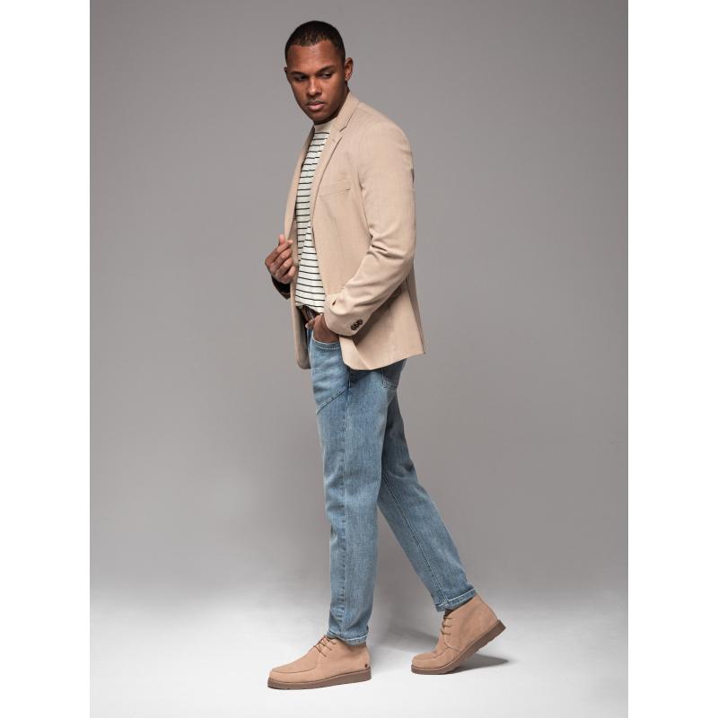 Pánské džínové kalhoty STRAIGHT LEG - černé V1 OM-PADP-0133