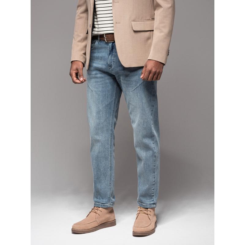 Pánské džínové kalhoty STRAIGHT LEG - černé V1 OM-PADP-0133