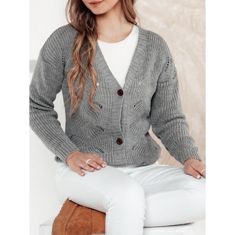 Női pulóver KNITVIA világosszürke